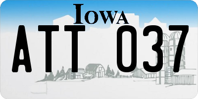 IA license plate ATT037