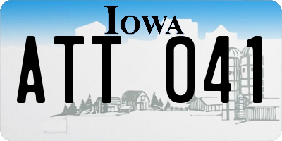 IA license plate ATT041