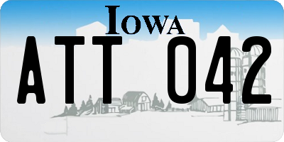 IA license plate ATT042