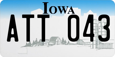 IA license plate ATT043