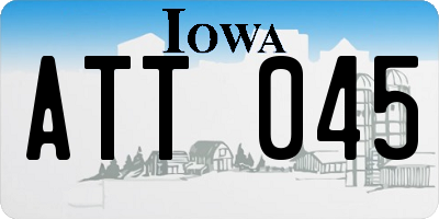 IA license plate ATT045