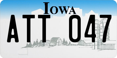 IA license plate ATT047