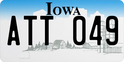 IA license plate ATT049