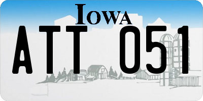 IA license plate ATT051