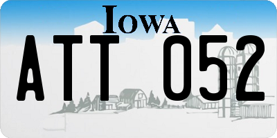 IA license plate ATT052