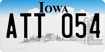 IA license plate ATT054