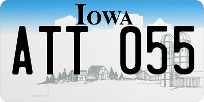 IA license plate ATT055