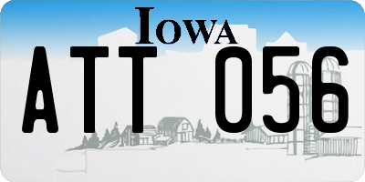 IA license plate ATT056