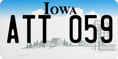 IA license plate ATT059