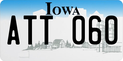 IA license plate ATT060