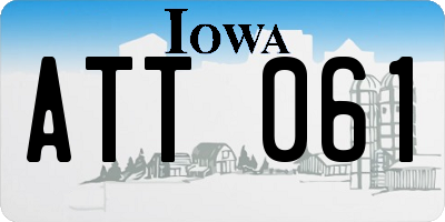 IA license plate ATT061