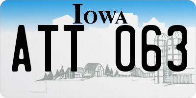 IA license plate ATT063