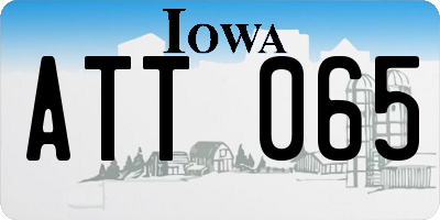 IA license plate ATT065