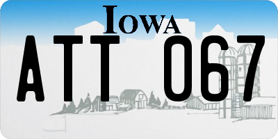 IA license plate ATT067