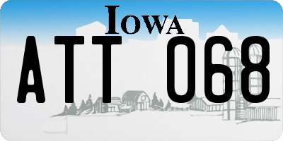 IA license plate ATT068