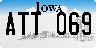 IA license plate ATT069