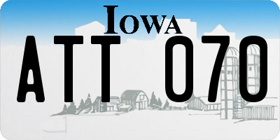 IA license plate ATT070