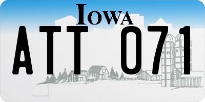 IA license plate ATT071