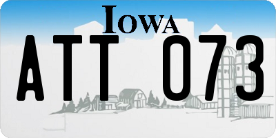 IA license plate ATT073