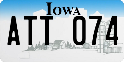 IA license plate ATT074