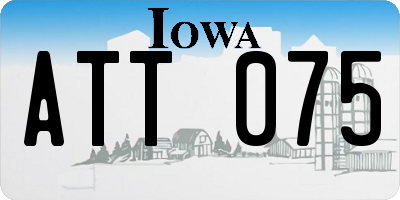 IA license plate ATT075