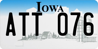 IA license plate ATT076