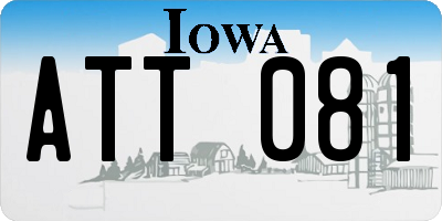 IA license plate ATT081
