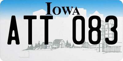 IA license plate ATT083