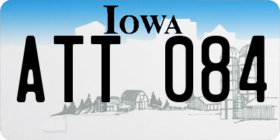 IA license plate ATT084