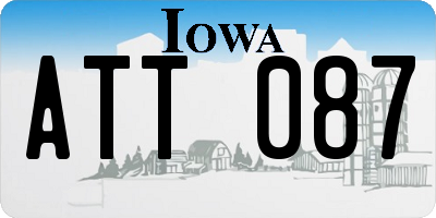 IA license plate ATT087