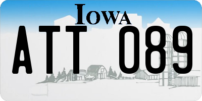 IA license plate ATT089
