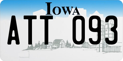 IA license plate ATT093