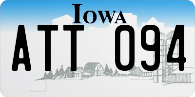 IA license plate ATT094