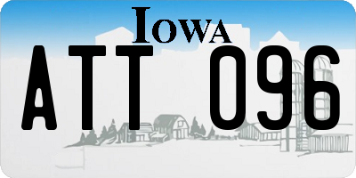 IA license plate ATT096