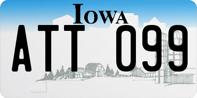 IA license plate ATT099