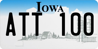 IA license plate ATT100
