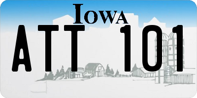 IA license plate ATT101