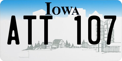 IA license plate ATT107