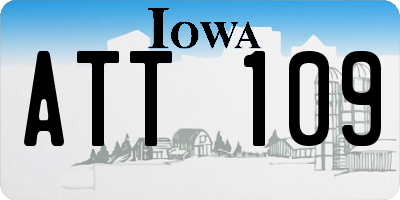 IA license plate ATT109