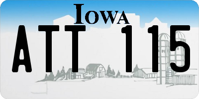 IA license plate ATT115