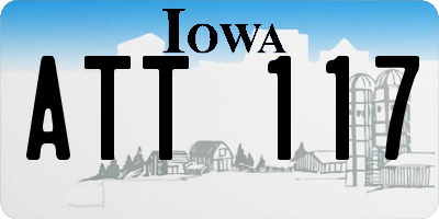 IA license plate ATT117