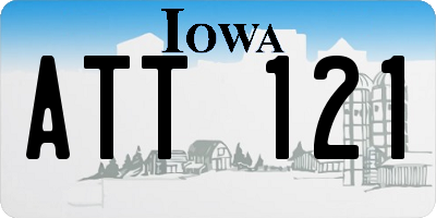 IA license plate ATT121