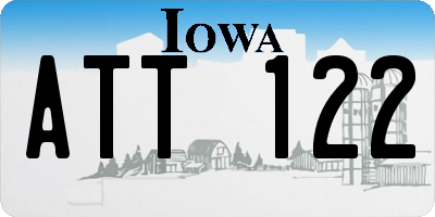 IA license plate ATT122