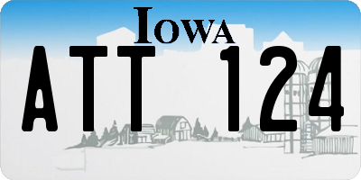 IA license plate ATT124