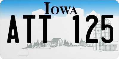 IA license plate ATT125