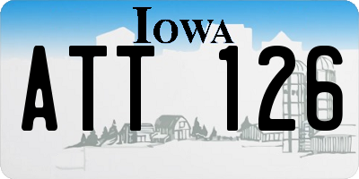 IA license plate ATT126