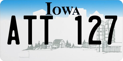 IA license plate ATT127