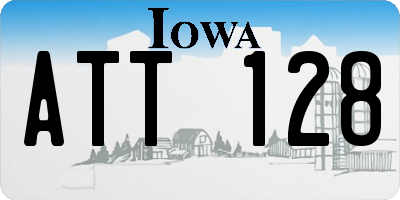 IA license plate ATT128