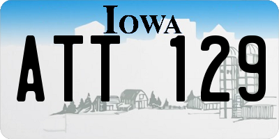 IA license plate ATT129