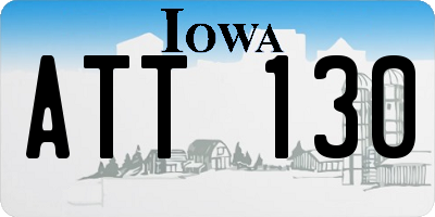 IA license plate ATT130